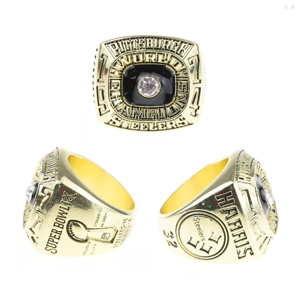 Custom National Football 1975 Pittsburgh Steelman Champion Ring Alloy Diamond Rugby Men\'s Ring