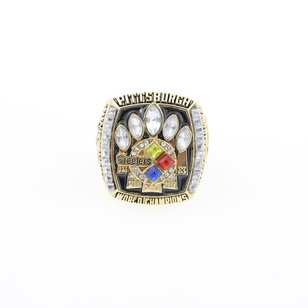 2005 Pittsburgh Steelers S Bowl NFL Championship Ring Custom Name and Number Men\'s Sports Jewelry