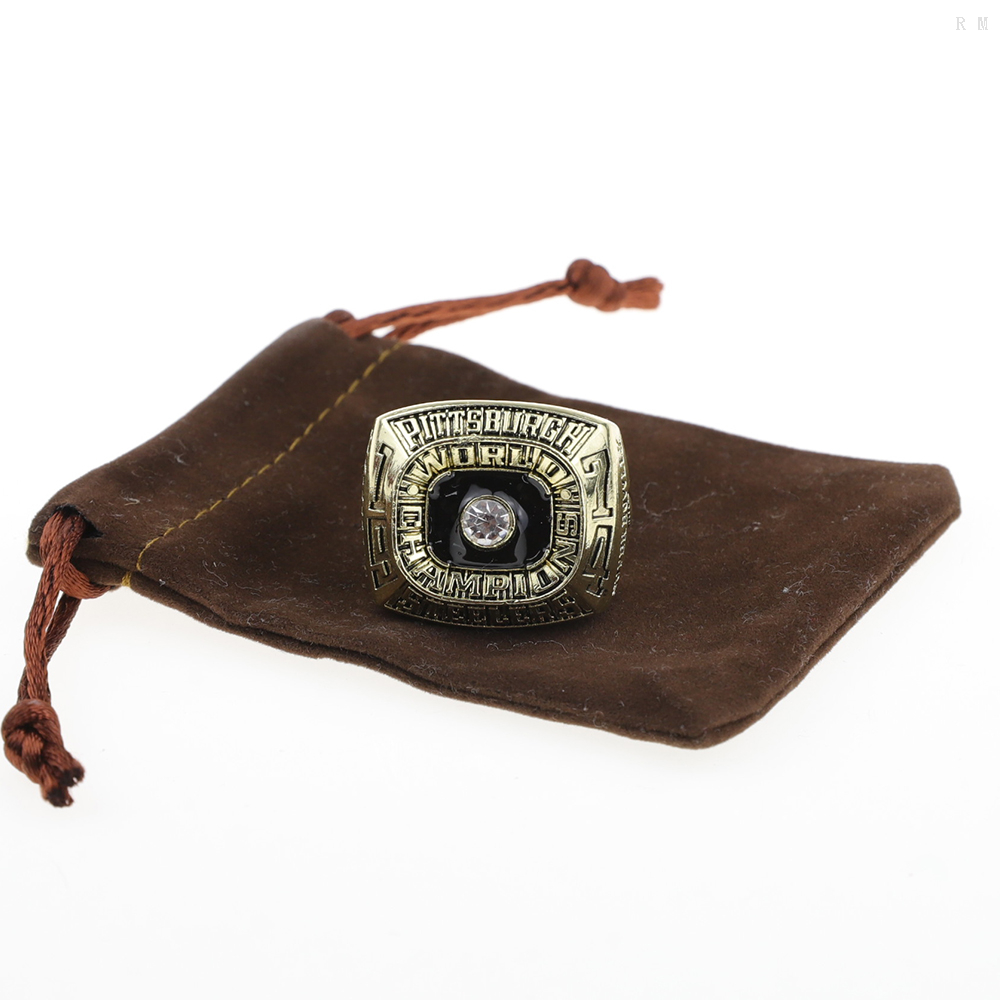 Custom National Football 1975 Pittsburgh Steelman Champion Ring Alloy Diamond Rugby Men\'s Ring